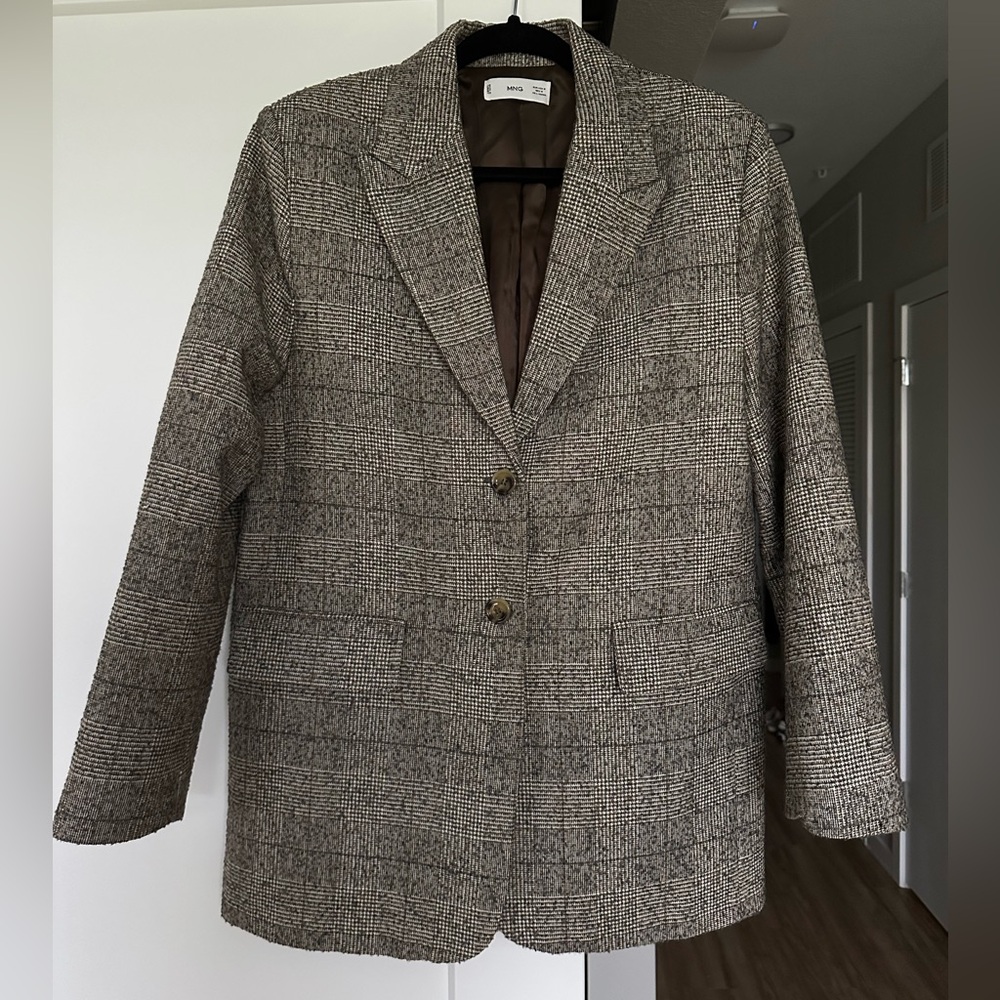 Mango Brown and Gray Blazer
